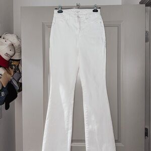 Good American Flare White Jeans